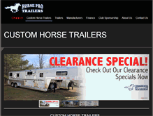 Tablet Screenshot of horseprotrailers.com